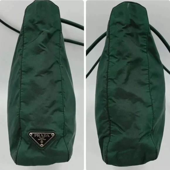 Authentic Prada Green Nylon Tessuto Shoulder Tote Bag - Made in Italy - Picture 1 of 10